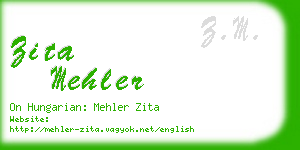 zita mehler business card